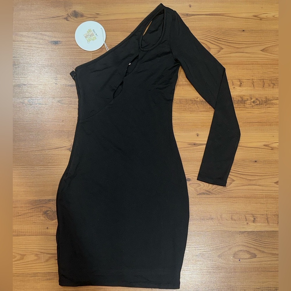 Princess Polly Black One-Shoulder Dress